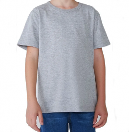 CAMISETA INFANTIL E JUVENIL MESCLA PIXEL CINZA 100% POLIESTER PARA SUBLIMAO 2 , 4 , 6 , 8 , 10 , 12 , 14 , 16